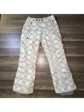 Five Fifty Five Snowboard Pants Womens Medium White Insulated Y2K